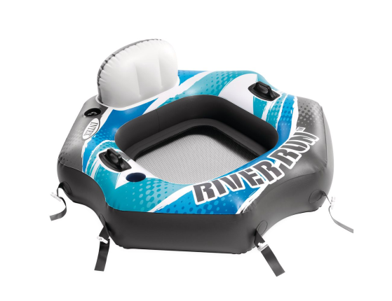 Надувной круг-кресло Intex River Run с сетчатым дном, 130х126 см