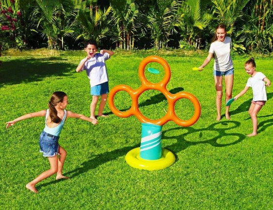 Надувной игровой центр для игры в фрисби Flying Fun, 122x64x135 см, от 3 лет, BestWay