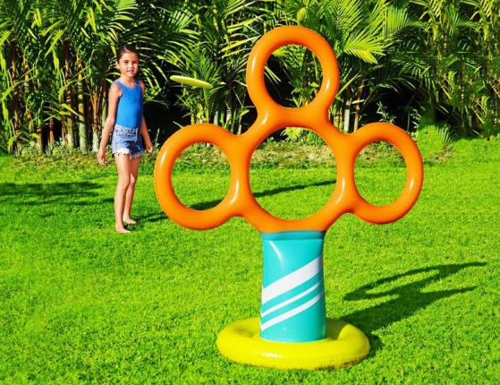 Надувной игровой центр для игры в фрисби Flying Fun, 122x64x135 см, от 3 лет, BestWay