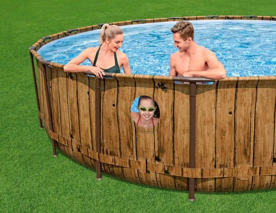 Каркасный бассейн Power Steel Swim Vista Series II + фильтр-насос + аксессуары, 549x122 см, BestWay