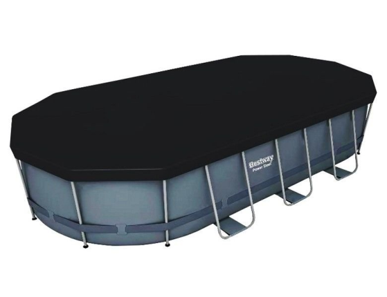 Каркасный бассейн овальный Power Steel + фильтр-насос + аксессуары, 549х274х122 см, BestWay