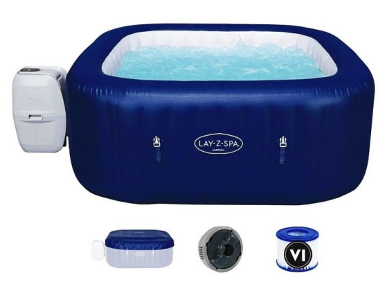 Надувной СПА бассейн Bestway LAY-Z-SPA Hawaii с аэромассажем, 180х180х71 см