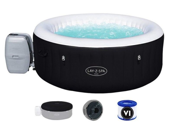 Надувной СПА бассейн Bestway LAY-Z-SPA Miami с аэромассажем, 180х66 см
