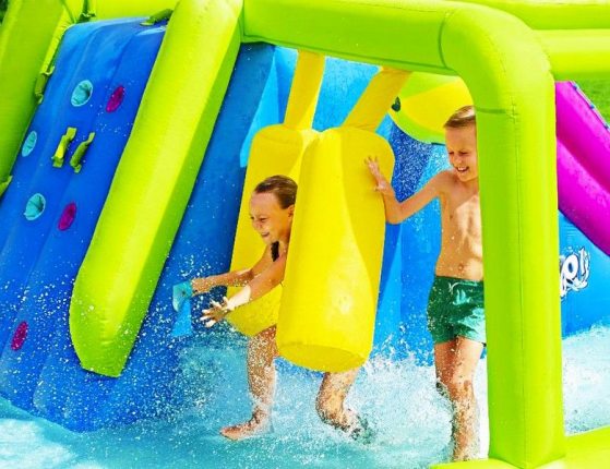 Надувной аквапарк Splash Course с двойной горкой и полосой препятствий, 710x310x265 см, BestWay