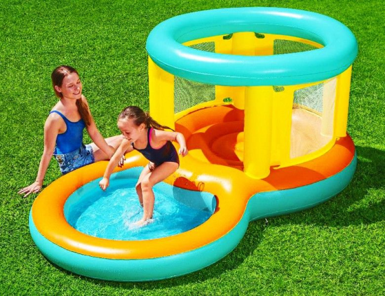 Надувной игровой бассейн с батутом Jumptopia, 239x142x102 см, от 3 до 6 лет, BestWay