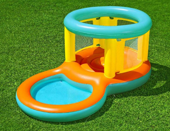 Надувной игровой бассейн с батутом Jumptopia, 239x142x102 см, от 3 до 6 лет, BestWay