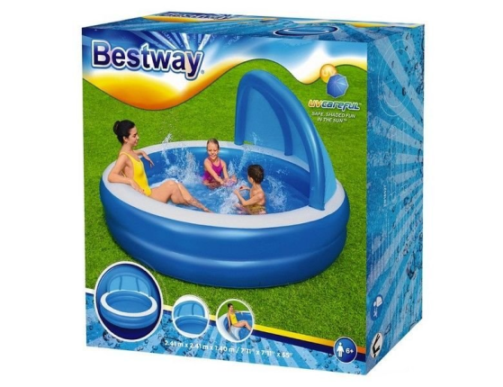 Надувной бассейн Летние деньки, 241x241x140 см, от 6 лет, BestWay