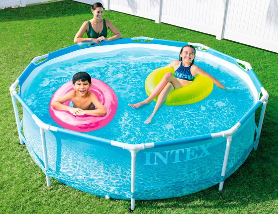 Каркасный бассейн Intex Beachside Metal Frame Pool, 305х76см + фильтр-насос