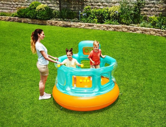 Надувной батут Hops 'N Hoops, 152х152х117 см, от 3 до 6 лет, BestWay