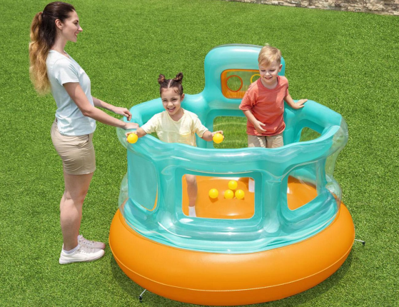 Надувной батут Hops 'N Hoops, 152х152х117 см, от 3 до 6 лет, BestWay