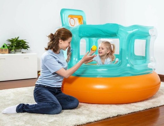 Надувной батут Hops 'N Hoops, 152х152х117 см, от 3 до 6 лет, BestWay