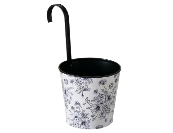 Подвесное кашпо для балкона SUMMER BOUQUETS, цинк, 24 см
