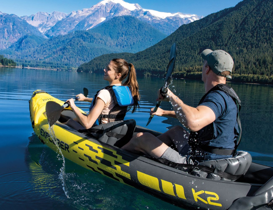 Надувная лодка-каяк Explorer-K2 (Set), 312х91х51 см