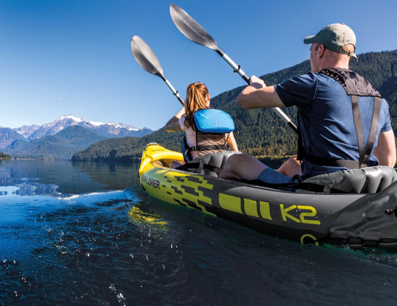 Надувная лодка-каяк Explorer-K2 (Set), 312х91х51 см