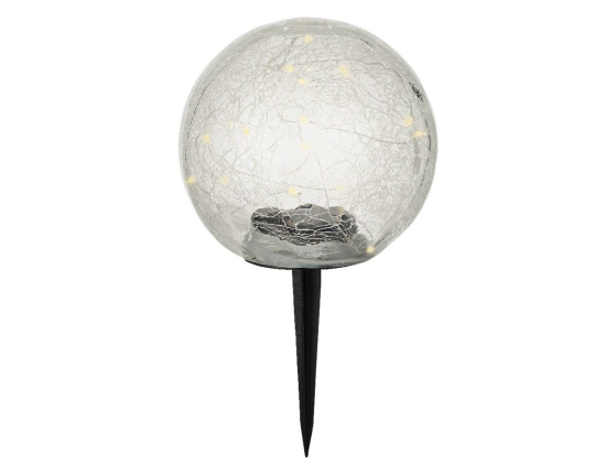 Садовый светильник Solar MAGIC CRACKELURE на солнечной батарее, 15 тёплых белых микро LED-огней, 15х14 см