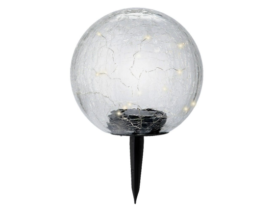 Садовый светильник Solar MAGIC CRACKELURE на солнечной батарее, 20 тёплых белых микро LED-огней, 19х19 см