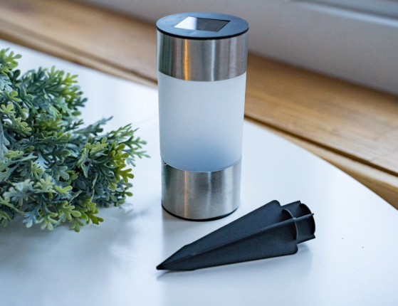 Садовый светильник Solar COMFORT LIGHT на солнечной батарее, тёплый белый  LED-огонь, 14 см