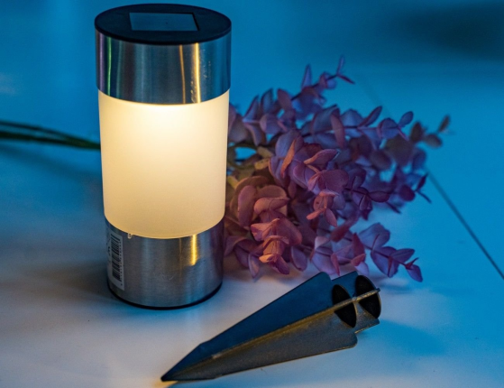 Садовый светильник Solar COMFORT LIGHT на солнечной батарее, тёплый белый  LED-огонь, 14 см