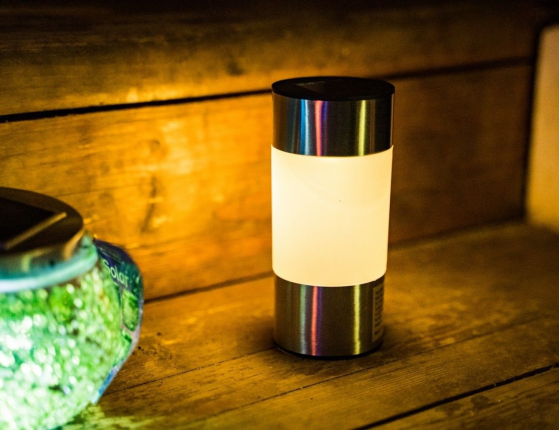 Садовый светильник Solar COMFORT LIGHT на солнечной батарее, тёплый белый  LED-огонь, 14 см