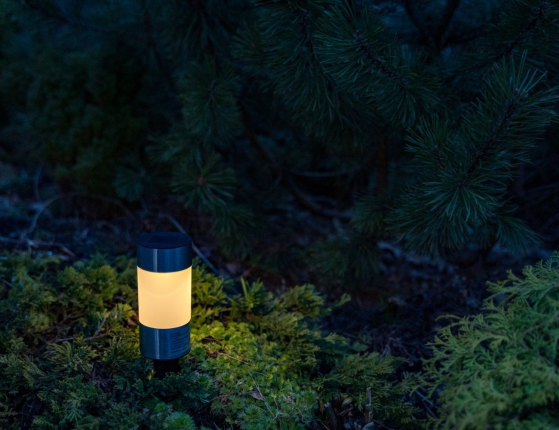 Садовый светильник Solar COMFORT LIGHT на солнечной батарее, тёплый белый  LED-огонь, 14 см