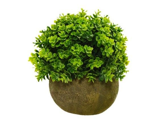 Искусственное растение в горшке BUSH BALL, пластик, хвойное зелёное, 12х13 см