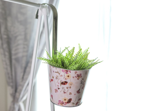 Подвесное кашпо-ведёрко для балкона VILLAGE FLOWERS, цинковое, 17х13х14 см