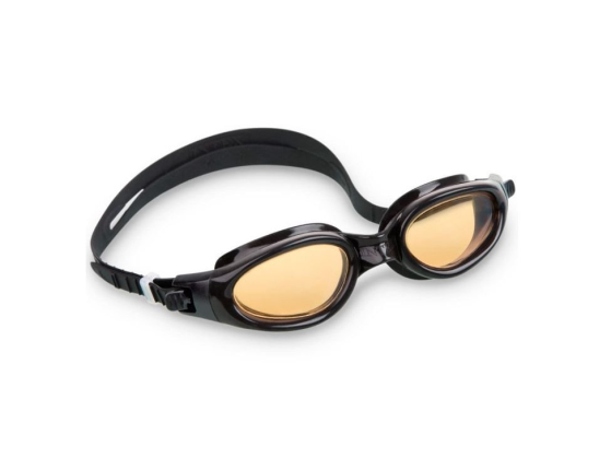 Очки для плавания Comfortable Goggles черные с желтьм, от 14 лет