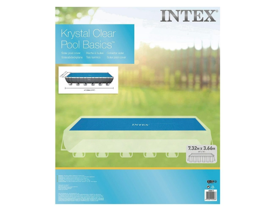 Солнечное покрывало для прямоугольного бассейна 732х366 см Intex Solar Cover
