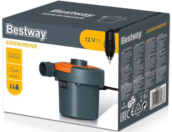 Насос электрический 220 V/12 V (490л/мин), BestWay