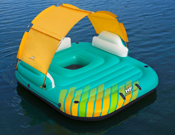 Надувной плот-остров Sunny Lounge для отдыха на воде, 291х265х83 см, BestWay