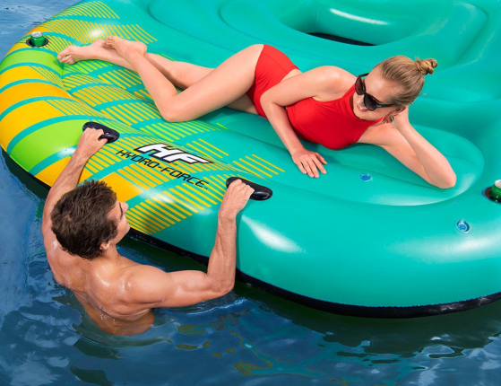 Надувной плот-остров Sunny Lounge для отдыха на воде, 291х265х83 см, BestWay