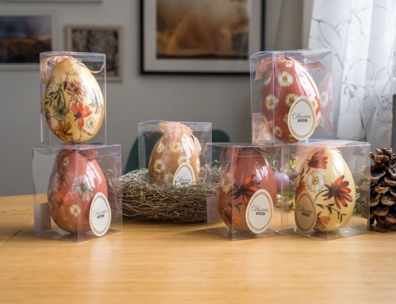 Декоративные пасхальные яйца УСЛАДА ДЛЯ ДУШИ крупные, 12 см (упаковка 6 шт.)