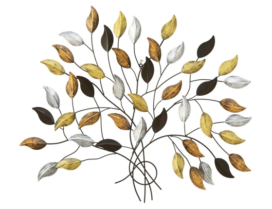 Настенное интерьерное украшение LEAF MELODY, металл, 103х91 см