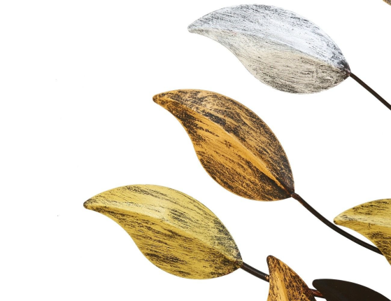 Настенное интерьерное украшение LEAF MELODY, металл, 103х91 см