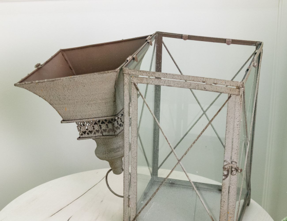 Подсвечники-фонари ЮНИТА, металл, серый антик, набор - 2 шт.