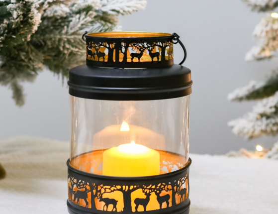 Подсвечник-фонарик ТИССА, металл, 26 см