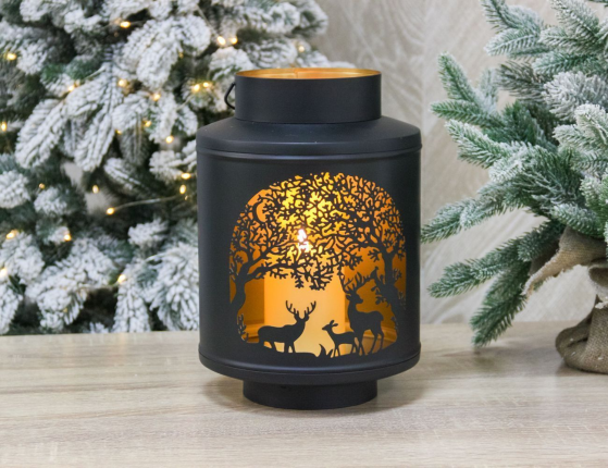 Подсвечник-фонарь ТИФЕЛЬС, металл, 31 см