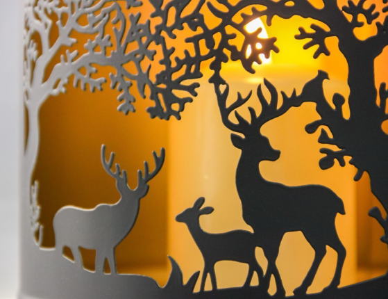 Подсвечник-фонарь ТИФЕЛЬС, металл, 31 см