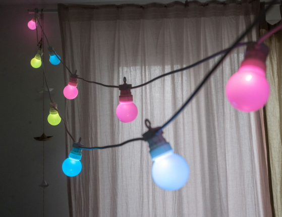 Гирлянда из лампочек CREAMY PAINTS, 20 разноцветных RGB LED-огней, 9.5+5 м, белый провод, ПДУ, таймер, контроллер, коннектор, уличная, Kaemingk