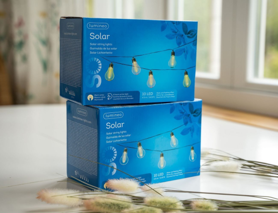 Садовая гирлянда из лампочек Solar ФЛЕШ-ВИНТАЖ на солнечной батарее, 10 разноцветных LED-огней, мигающая, 4.5+3 м, чёрный провод
