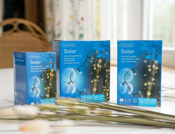 Садовая гирлянда Solar НИТЬ на солнечной батарее, 100 тёплых белых LED-огней, 9.9+3 м, контроллер, чёрный провод