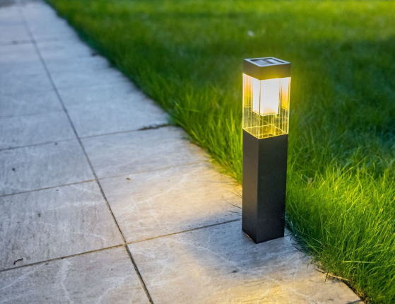 Садовый светильник Solar КВАДРИО, тёплые белые LED-огни, 36 см