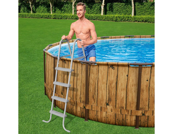 Каркасный бассейн Power Steel Swim Vista Series II, 488х122см + фильтр-насос + аксессуары, BestWay