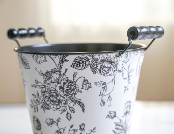Металлическое кашпо-ведёрко SUMMER BOUQUETS, 16 см