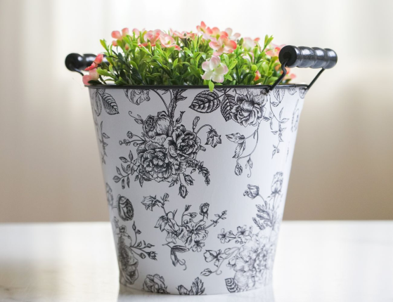 Металлическое кашпо-ведёрко SUMMER BOUQUETS, 16 см