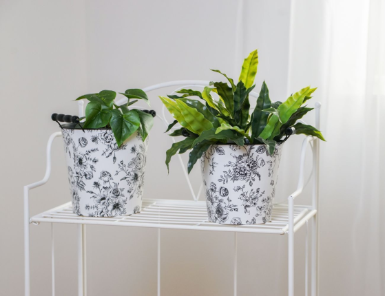 Металлическое кашпо-ведёрко SUMMER BOUQUETS, 16 см