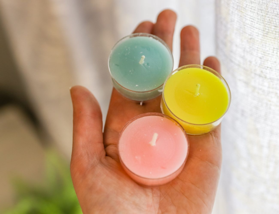 Ароматические чайные свечи ЛЕТНЯЯ ПАЛИТРА, разноцветные, 3.8х1.9 см (упаковка 30 шт.)