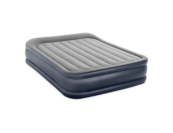 Двуспальная кровать Intex Deluxe Pillow Rest Raised Bed (Queen), 152х203х42 см, с подголовником и встроенным насосом 220V