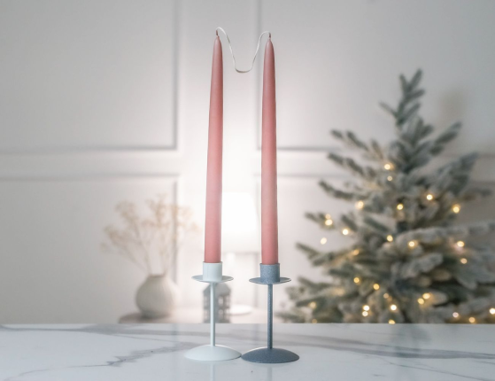 Свечи античные ручной работы светло-коричневые, 2.3х30 см (упаковка 2 шт.)