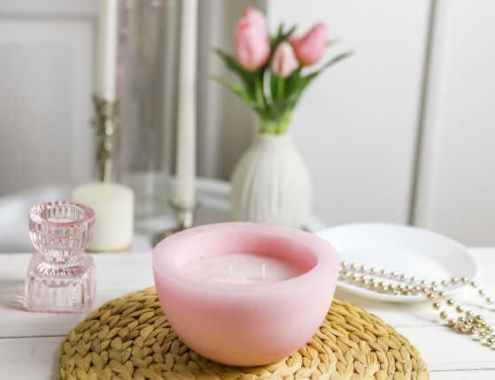 Ароматическая свеча ПРОФУМАТО, пион, 15 см